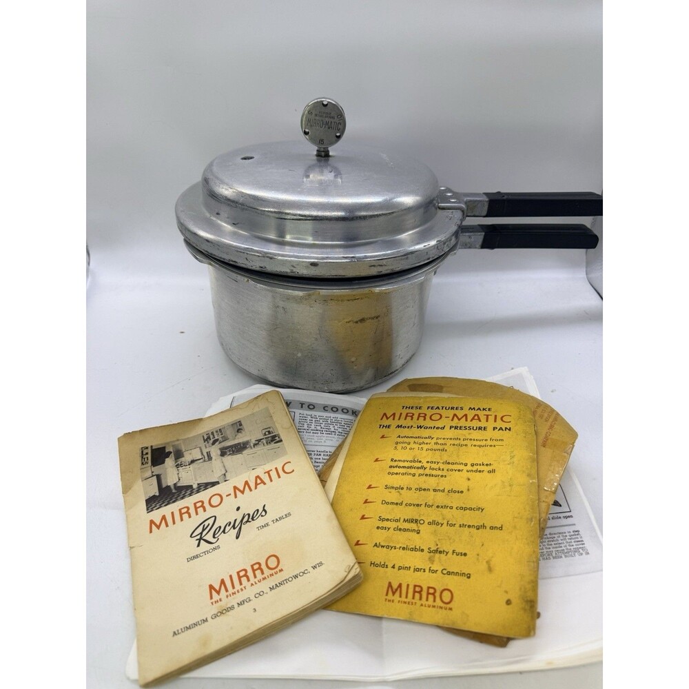 VTG Mirro Matic Aluminum Pressure Cooker Canning Canner : READ